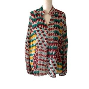 Ryegrass XXL  top v-neck semi-sheer purple